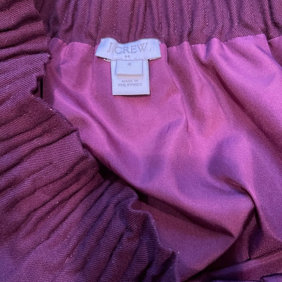 J. Crew Factory SZ 4 Burgundy Pull On Mini Skirt! - Picture 8 of 12
